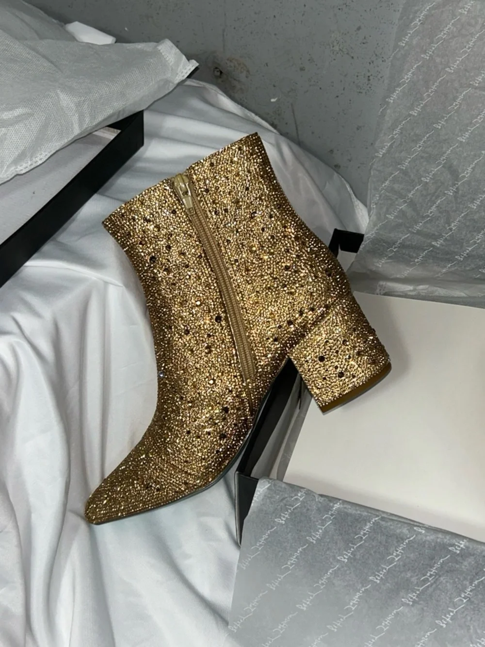 Pointed Toe Block Heel Ankle Boots